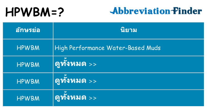 อะไรไม่ hpwbm ถึง