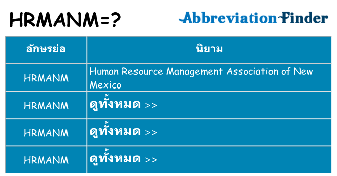 อะไรไม่ hrmanm ถึง