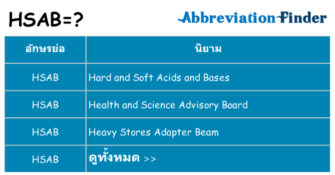 อะไรไม่ hsab ถึง