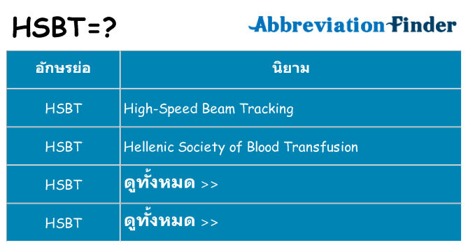 อะไรไม่ hsbt ถึง