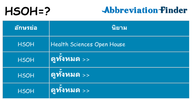 อะไรไม่ hsoh ถึง