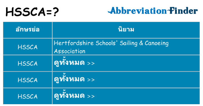 อะไรไม่ hssca ถึง