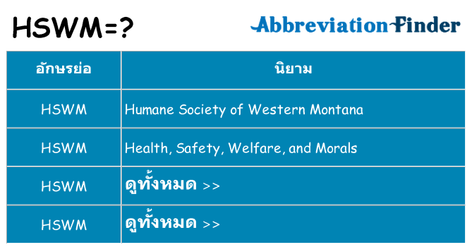 อะไรไม่ hswm ถึง
