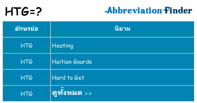 อะไรไม่ htg ถึง