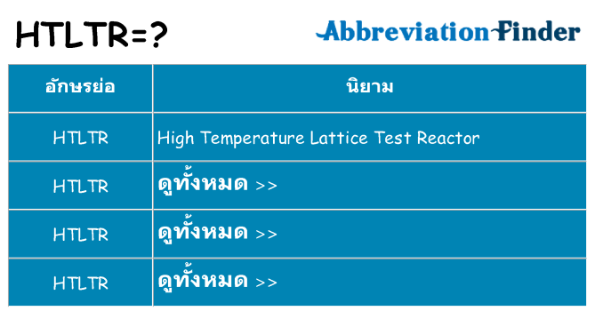 อะไรไม่ htltr ถึง