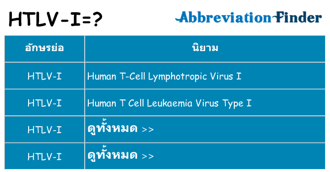 อะไรไม่ htlv-i ถึง