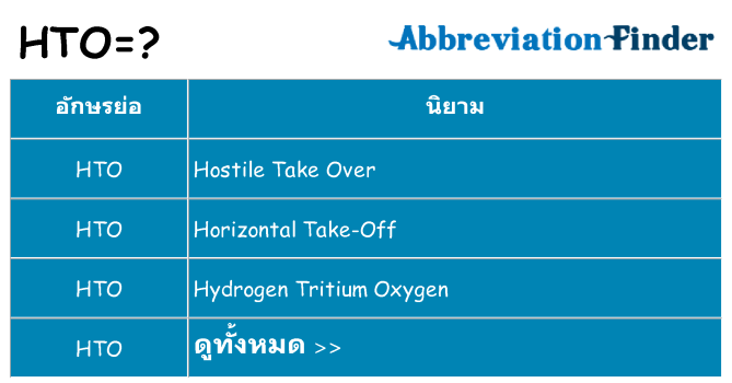 อะไรไม่ hto ถึง