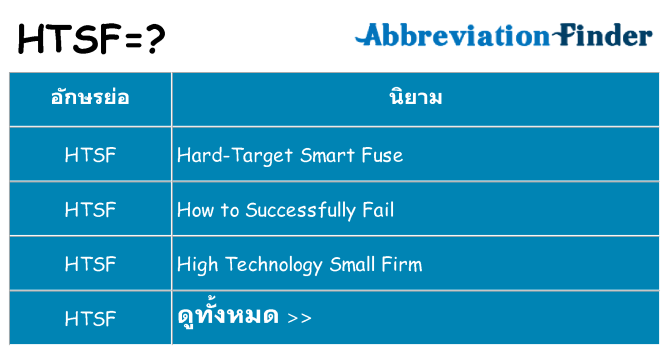 อะไรไม่ htsf ถึง