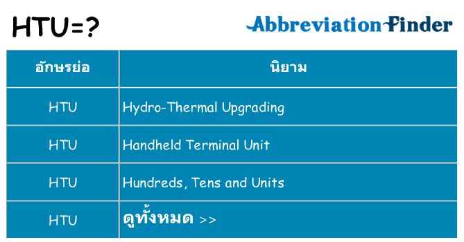 อะไรไม่ htu ถึง
