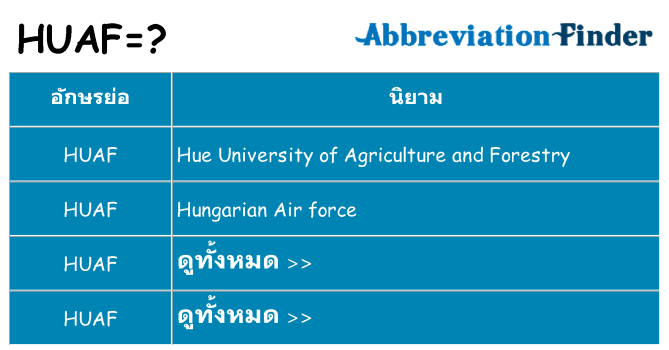 อะไรไม่ huaf ถึง