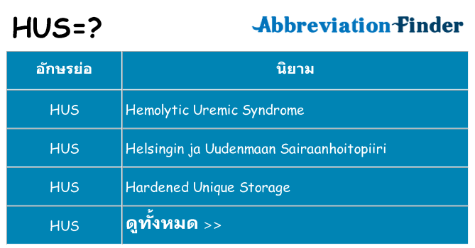 อะไรไม่ hus ถึง