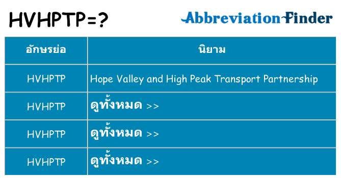 อะไรไม่ hvhptp ถึง