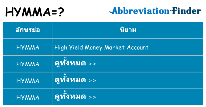 อะไรไม่ hymma ถึง