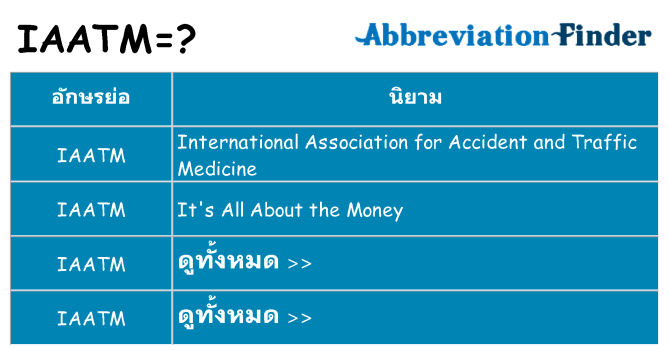 อะไรไม่ iaatm ถึง