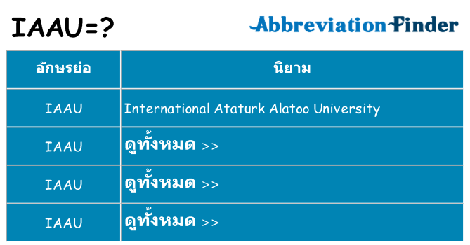 อะไรไม่ iaau ถึง
