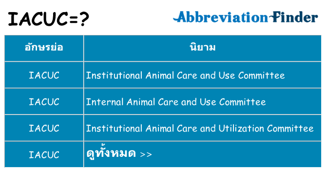 อะไรไม่ iacuc ถึง