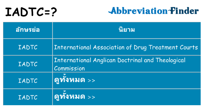 อะไรไม่ iadtc ถึง