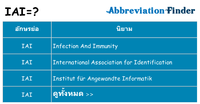 อะไรไม่ iai ถึง
