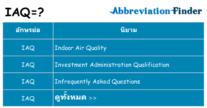 อะไรไม่ iaq ถึง