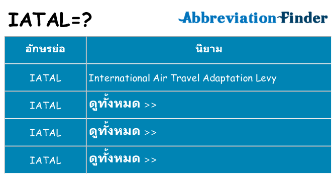 อะไรไม่ iatal ถึง