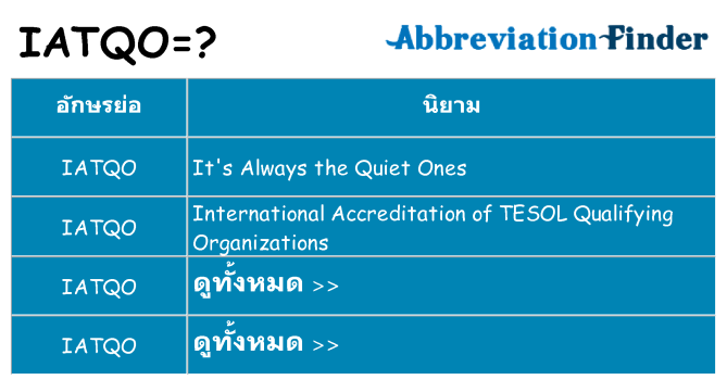 อะไรไม่ iatqo ถึง