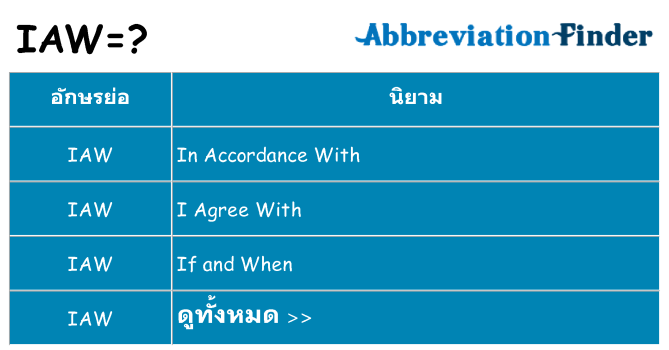 อะไรไม่ iaw ถึง