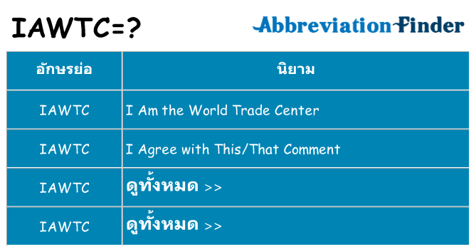 อะไรไม่ iawtc ถึง