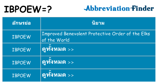 อะไรไม่ ibpoew ถึง