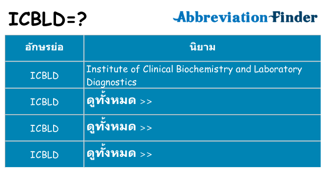 อะไรไม่ icbld ถึง