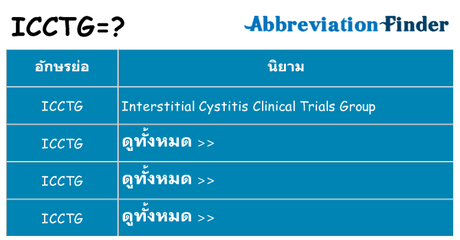 อะไรไม่ icctg ถึง