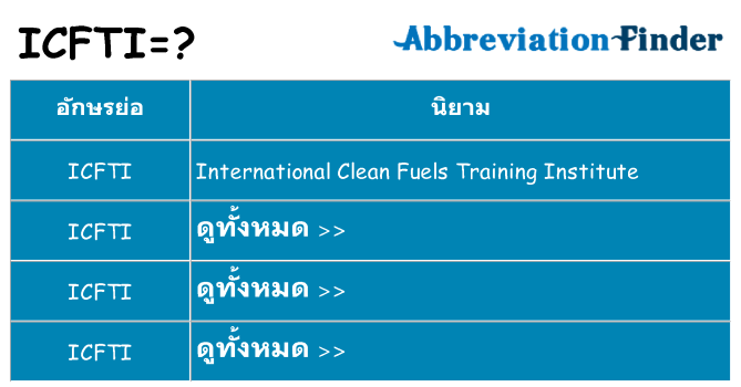 อะไรไม่ icfti ถึง