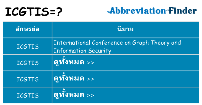 อะไรไม่ icgtis ถึง