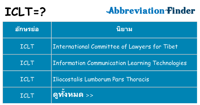 อะไรไม่ iclt ถึง