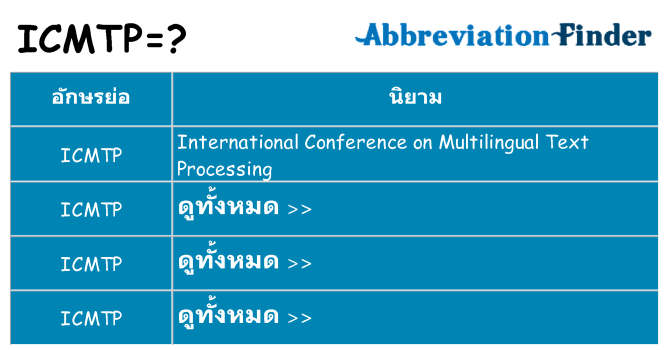 อะไรไม่ icmtp ถึง