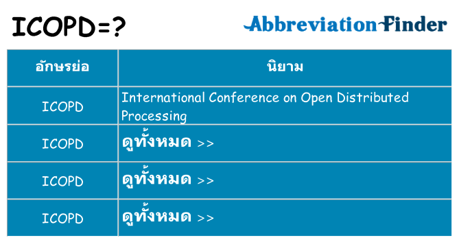 อะไรไม่ icopd ถึง