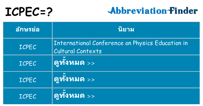 อะไรไม่ icpec ถึง