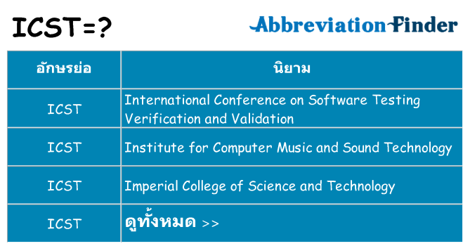 อะไรไม่ icst ถึง