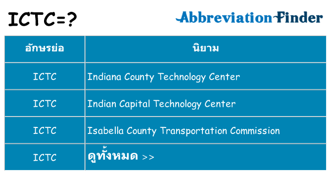อะไรไม่ ictc ถึง