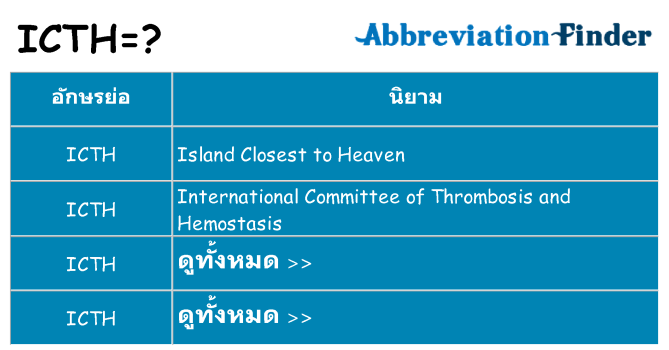 อะไรไม่ icth ถึง