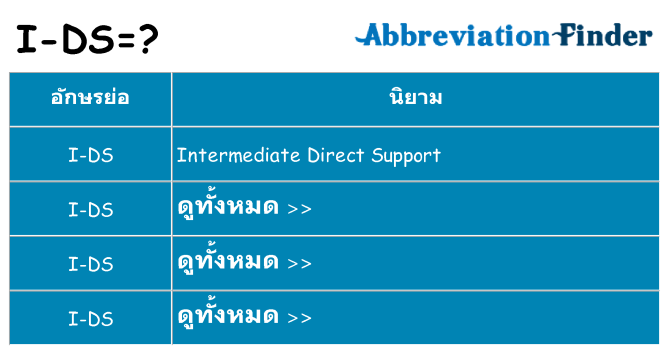 อะไรไม่ i-ds ถึง