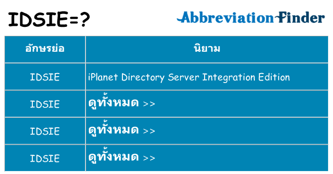 อะไรไม่ idsie ถึง