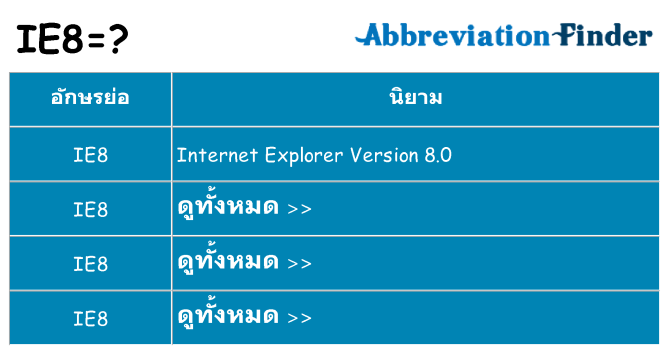 อะไรไม่ ie8 ถึง