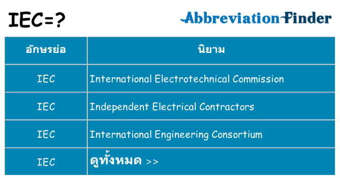 อะไรไม่ iec ถึง