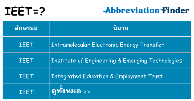 อะไรไม่ ieet ถึง