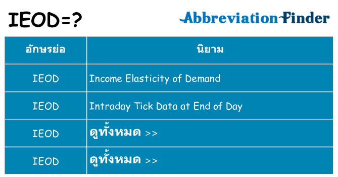 อะไรไม่ ieod ถึง