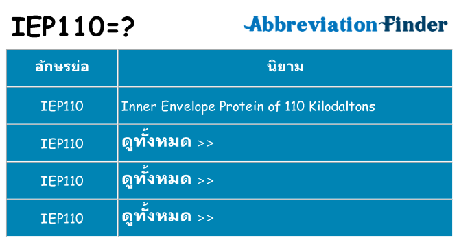 อะไรไม่ iep110 ถึง