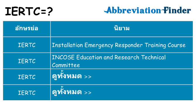 อะไรไม่ iertc ถึง