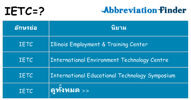 อะไรไม่ ietc ถึง