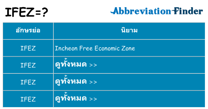 อะไรไม่ ifez ถึง