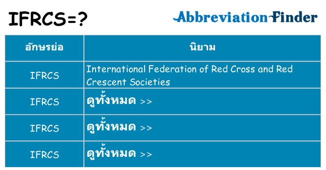 อะไรไม่ ifrcs ถึง